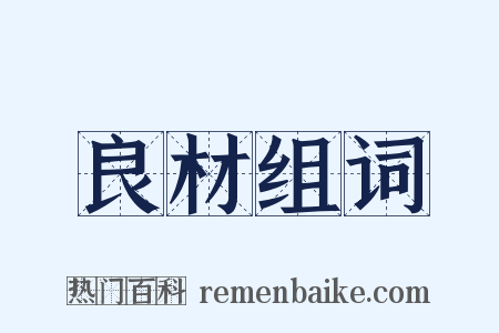 良材组词是什么意思的图片